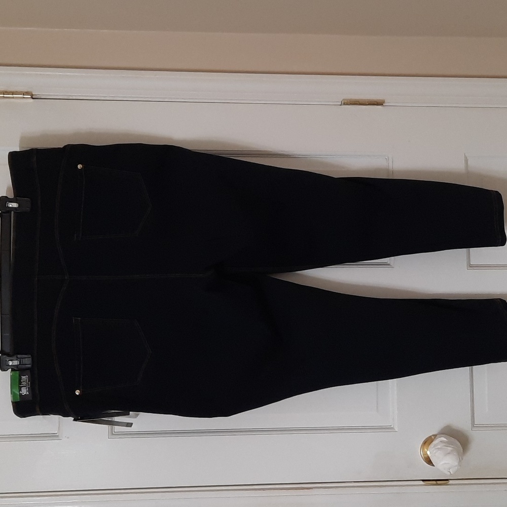 NWT SLIM FACTOR BY INVESTMENTS MIDNIGHT WASH ANKLE DENIM JEANS SZ 3X - Picture 10 of 15